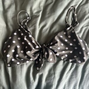 Green and white polkadot swimsuit. size medium